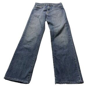 Lacoste Mens 26US Wash Denim Jeans Relaxed Straight Fit  Black Label Logo